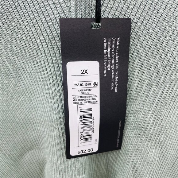 Future Collective Womens Plus Size 2X Ribbed Long Sleeve Crewneck Sweater 543 - Picture 7 of 8